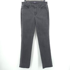 NYDJ Womens Jeans Sheri Slim 6 Gray Lift Tuck Stretch Denim Pants picture