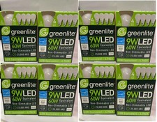 8 X 4Pack Greenlite 9W LED 60W non-Dimmable 25,000 Hours Energy Star Light Bulbs picture