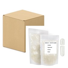 10,000 Box of Bulk Empty Gelatin Capsules Size 00 Clear Gel Caps Separated picture