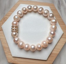 Beautiful Genuine Pearl Beaded Bracelet, 9mm Bead picture