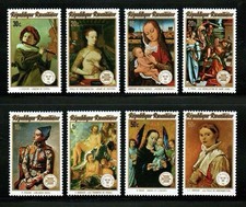 HDDM30 stamp RWANDA 1974 PAINTINGS SET OF 8 STAMPS MNH picture