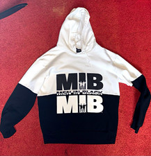DUMBGOOD Men in Black (1997) Graphic Print Pullover Hoodie Black/White Size L picture