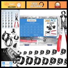 360Pcs Spring Hose Clamps Set 1/5