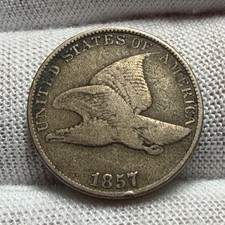 1857 Flying Eagle Cent Penny receive coin pictured see description #6555 picture