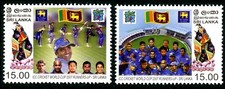 Sri Lanka Mint Stamp ICC Cricket World Cup Runers up 2007 (set of 2) MNH 2007 picture