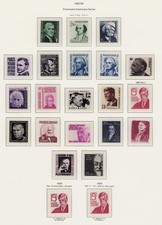 US 1278 - 1295 1288 T 1 T2 T3 Prominent Americans Set 22 MNH Issued in 1965 -79 picture