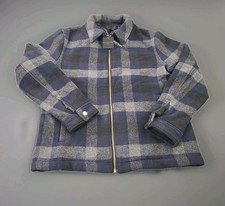 Magaschoni Man Men's M Heavyweight Wool Blend Plaid Full Zip Jacket NWT picture