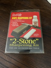 Vintage Smith's 2 Stone Knife Sharpening Kit Honing Oil - NEW OLD STOCK  picture