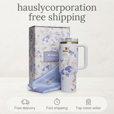Stanley x LoveShackFancy 40 oz Quencher H2.0 Tumbler Happy Thoughts Floral Gift  picture