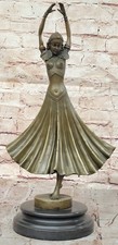 Signed~D.H. Chiparus~Art Nouveau Gypsy Statue Figurine Bronze Sculpture Figure picture