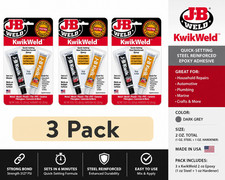 3 Pack J-B Weld KwikWeld 2 oz Quick Setting Steel Reinforced Epoxy Adhesive Gray picture