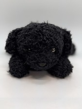 VTG Russ Berrie Dog Plush Scruffy Black Curly Fur Stuffed Animal picture