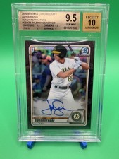 Tyler Soderstrom 2020 Bowman Chrome Draft Autographs #CDA-TS Black Refractor/75 picture