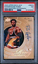 Powerhouse Hobbs / Royce Keys 2023 UD AEW #RM18 Ring Masters Autograph PSA 7 picture