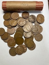 1933-D LINCOLN WHEAT CENT ROLL, 50 coins all in circulated condition picture