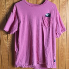 Stussy Men's Short Sleeve 8 Balls Dusty Pink Pocket T-Shirt Size Large picture