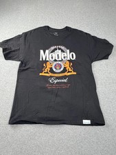 Diamond Supply Co Modelo Especial Mens T-Shirt L Black Beer Logo Graphic Tee picture
