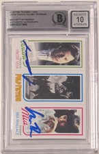 Custom Card Pulp Fiction #94 Signed John Travolta Uma Thurman Beckett AUTO 10 picture