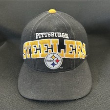 Vintage 90’s Starter Pittsburgh Steelers NFL Pro Line Snapback Hat Black/Gold  picture