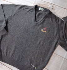 Vintage Glenmuir Lambswool Sweater Mens 48 XL Charcoal V Neck Portmarnock Golf picture