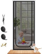 Reinforced Cat Screen Door Fits Door Size Fits Door Size up to 36''x80'' Black picture