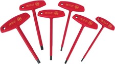 Wiha 33490 T-Handle Hex Driver Set, Inch, 1000 Volt, 6 Piece picture
