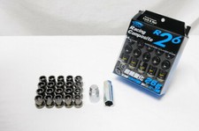 Project Kics R26 Lug Nuts Black Chrome 12x1.50 (16+4 Locks) picture