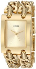 Guess Ladies Heavy Gold Tone Multi-Chain Bracelet  Quartz Watch - W1117L2 NEW picture