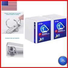 ViVin 3 Ring Binder 1 Inch 2 Pockets 12 Pack White picture