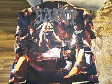 Rebel Vengeance Large Jacket Men's Tapestry Saint Rhinestone (NWT) picture