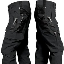 Men's Tactical Cargo Work Trousers Waterproof Multi Pocket Outdoor Hiking Pants picture
