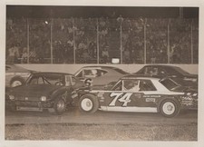 Cookie Visconti Ron Gibbs Islip NY stock car clash 1970s - Himes Estate Photo picture