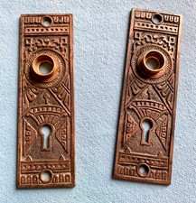 2 Antique Art Deco Door Escutcheons. picture