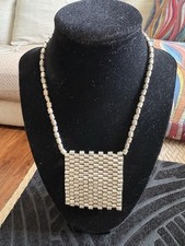 All Saints Industrial Statement Necklace Unisex Silvertone Signed picture