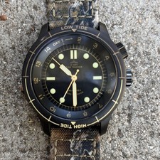 VERO High Tide Watch Black Dial Camo Strap Tide Tracker USA Made 40mm picture