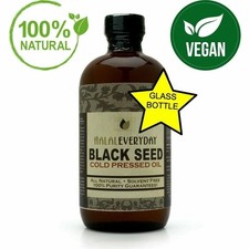 Black Seed Oil 100% Pure Natural Cold Pressed Nigella Sativa Non GMO Glass picture
