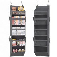 Lifewit 1 Pack Over the Door Organizer 5 Section Hanging Storage, Dark Gray picture