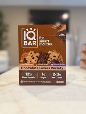 IQBAR Brain and Body Plant Protein Bars - Chocolate Lovers Variety - 12-Count picture