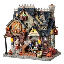 Lemax Spooky Town Halloween Village Bigfoot Brewhaus with Monsters Outside 35006 picture