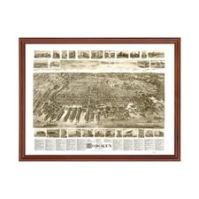 Old Map of Hoboken, NJ 1903 - Vintage Hoboken New Jersey Art picture
