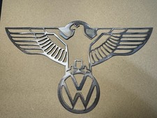 Steel Metal Volkswagen VW Emblem Logo Eagle Decoration Sign Wall Hanger Garage picture