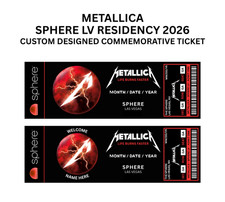 Metallica Sphere Las Vegas Residency 2026 Custom Design Commemorative Ticket picture