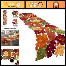 Simplebrand Fall Table Runner for Thanksgiving, Fall Decorations for Home picture