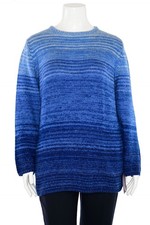 Malo 100% Cashmere Jumper Sweater in Blue Ombre sz 46 IT / 12 US picture