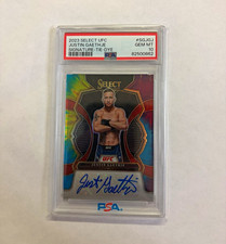 2023 JUSTIN GAETHJE PANINI SELECT UFC SIGNATURES | TIE-DYE 21/25 PSA 10 picture