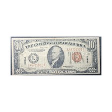1934A $10 Hawaii Emergency Issue Very Fine Raw picture