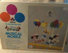 Vintage 1984 Dolly Disney Babies Musical Mobile Singing Music #661 Works Crib picture