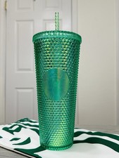STARBUCKS Overseas - 2022 Thailand Exclusive Green Bling Studded 24oz Cold Cup picture