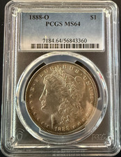 1888-O MORGAN SILVER DOLLAR PCGS MS64***RIM TONING OBV/REV***BEAUTIFUL picture