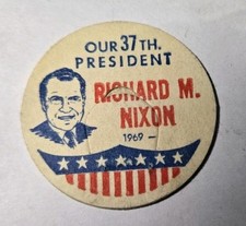 Vtg President Milk Bottle Cap Richard M. Nixon 1969 Our 37th picture